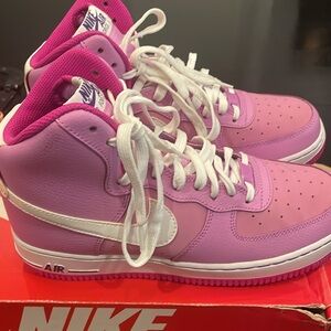 Pink Nike Air Force ones